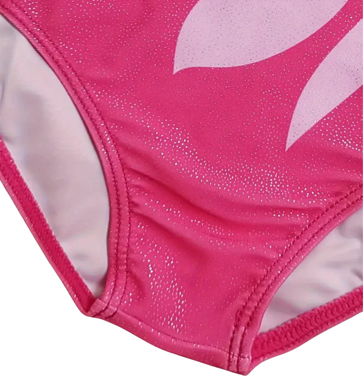 Turnpakje Meisjes met Lange Mouwen Hard Roze met Glitters en Strass Steentjes