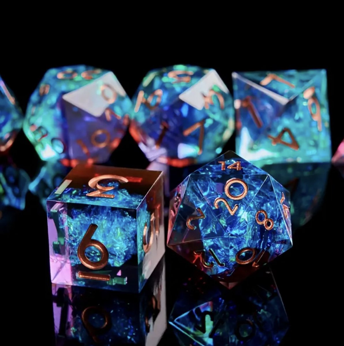 Dungeons and Dragons Dobbelsteen set Rood en Blauw