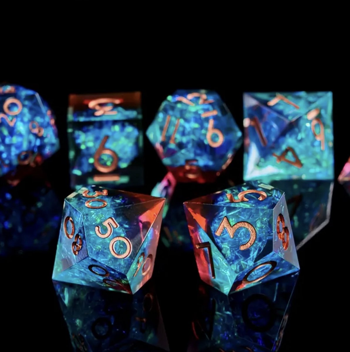 Dungeons and Dragons Dobbelsteen set Rood en Blauw