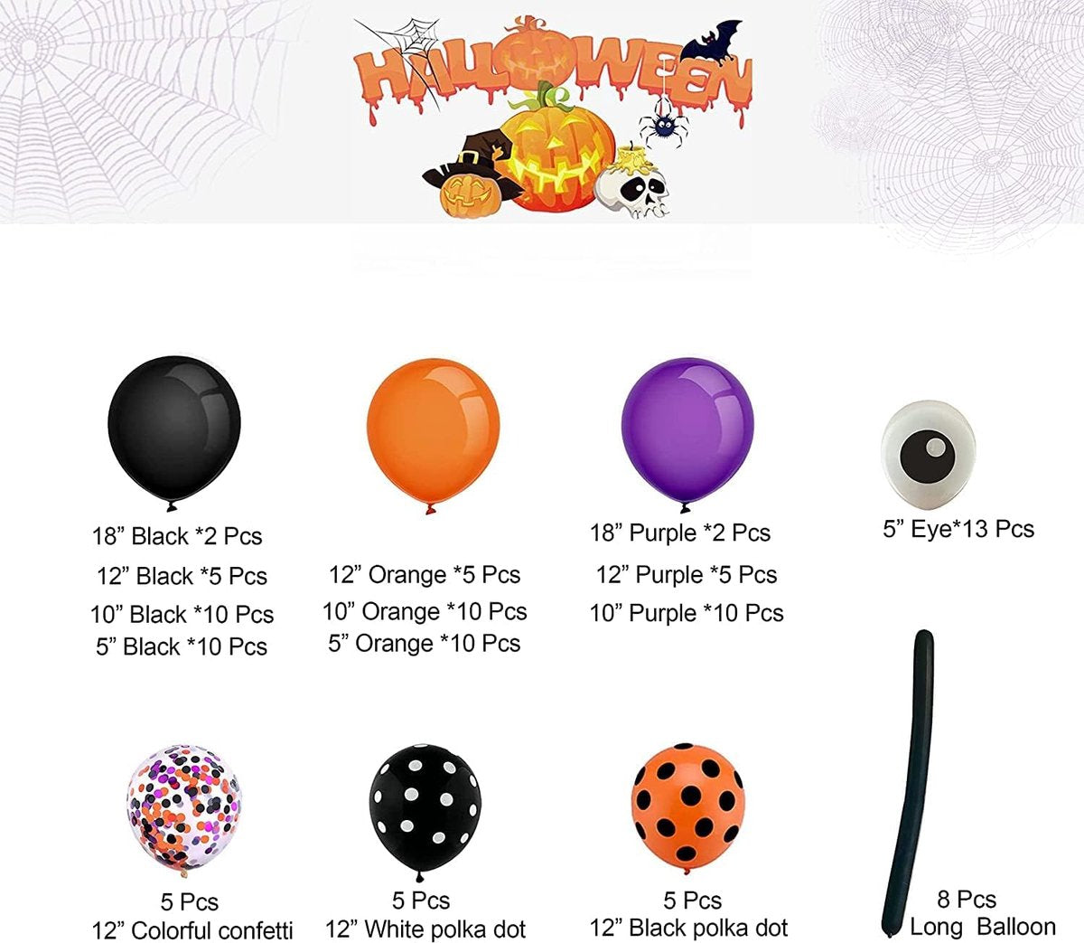 Joya Party® Halloween Ballonnenboog Feestset