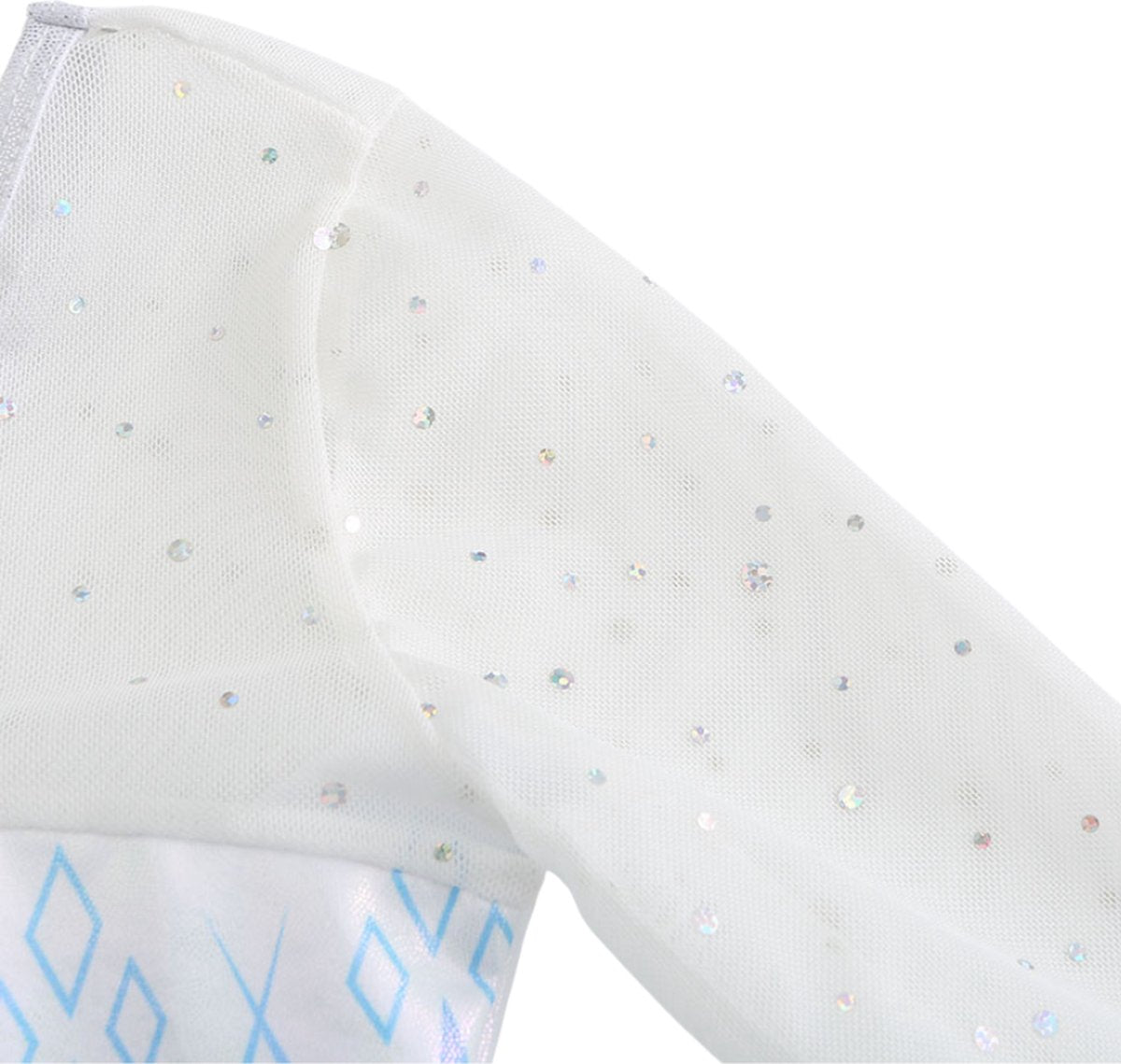 Turnpakje Meisjes met Lange Mouwen, Broekje en Scrunchie Blauw met Wit