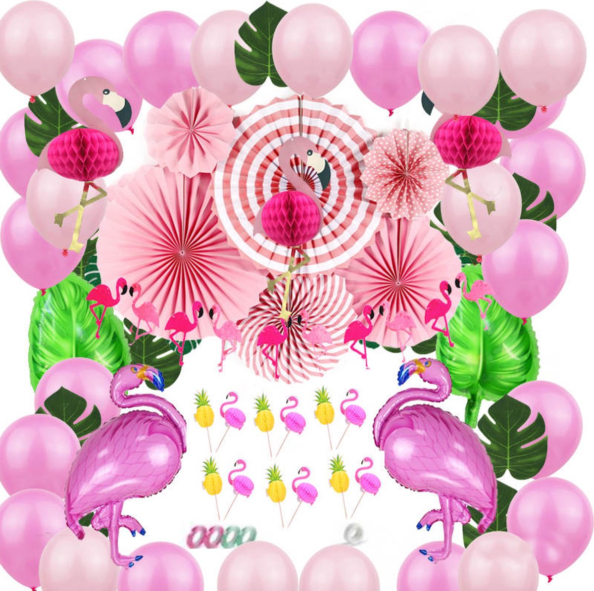 Tropische Flamingo Zomer Feest Versiering 72 Stuks