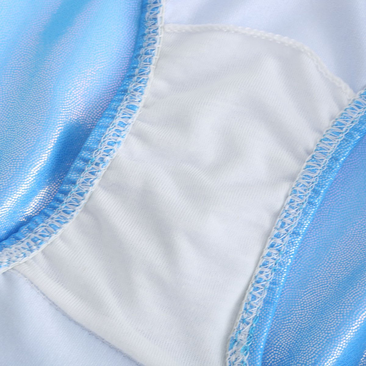 Turnpakje Meisjes met Lange Mouwen, Broekje en Scrunchie Blauw met Wit