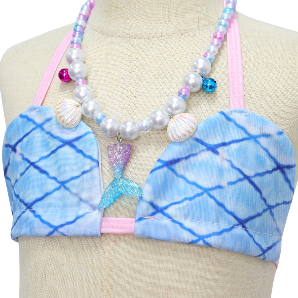 Galaxy Zeemeerminstaart met bikini top en Accessoires met MONOVIN