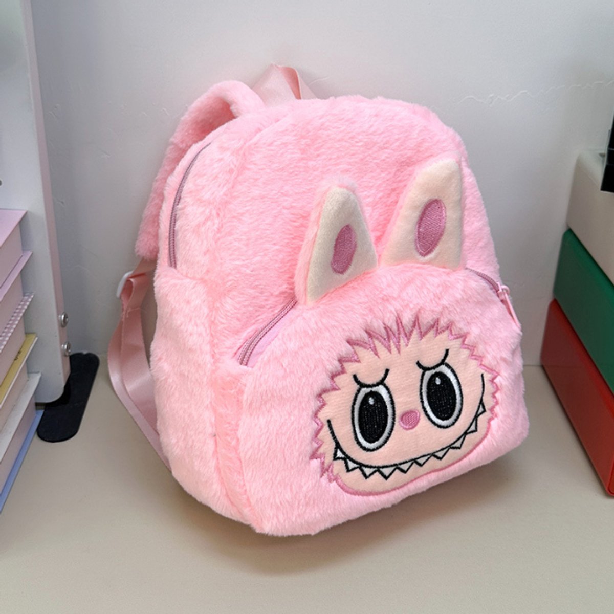 Joya Kids® Fluffy Labubu Rugzak Roze