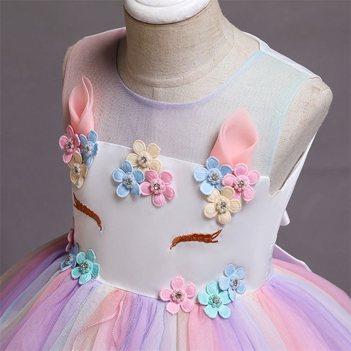 Unicorn Verkleedjurk met eenhoorn haarband