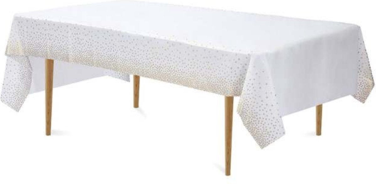 2x Plastic Wegwerp Tafelkleed Set