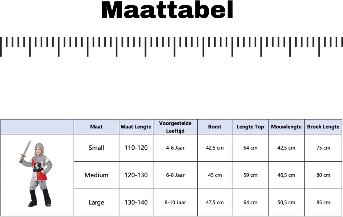 Middeleeuws Ridder Verkleedpak Kind