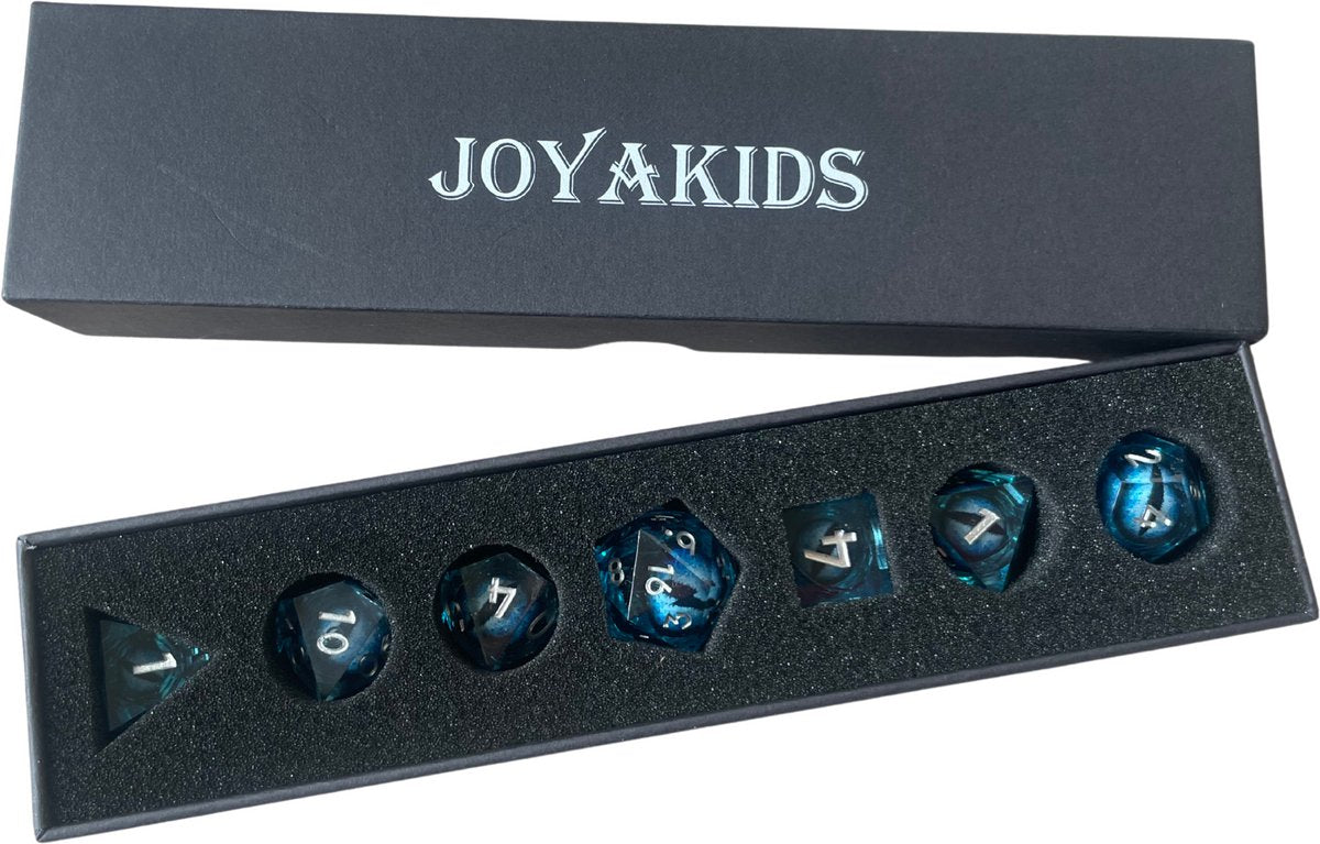 Dungeons and Dragons Dobbelsteen set Blauw met Oog in de Stenen