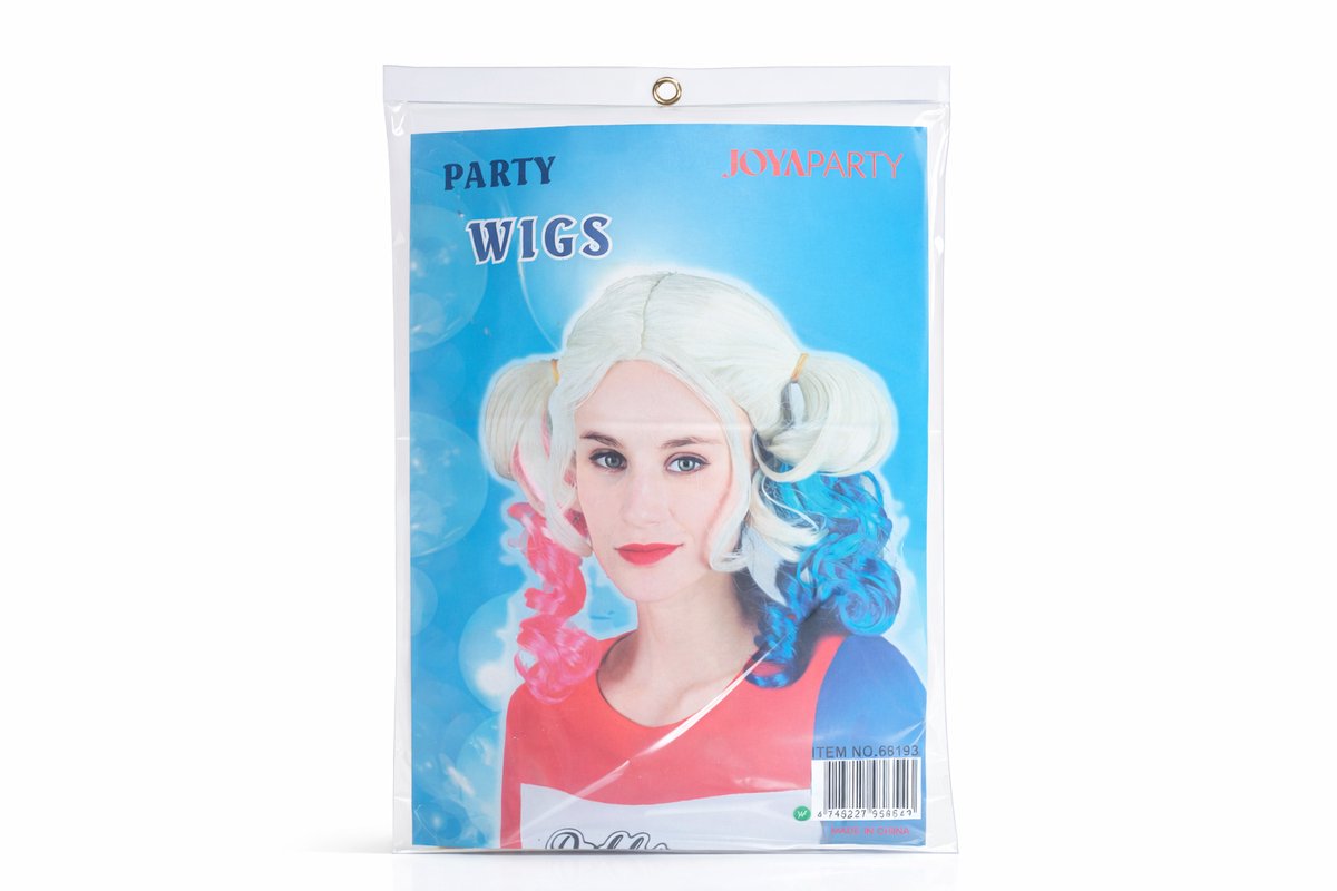 Harley Quinn Stijl Pruik voor Volwassenen