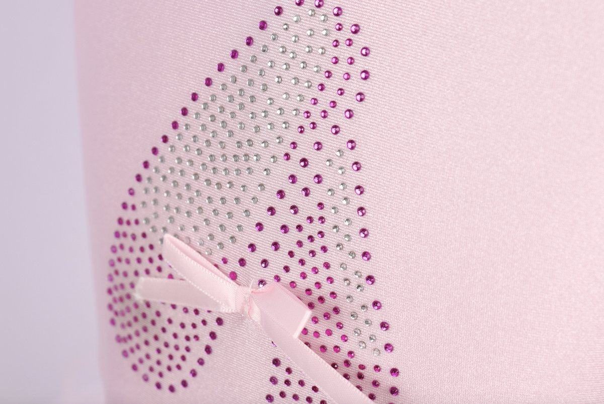 Roze balletpakje met tutu en glitterprint