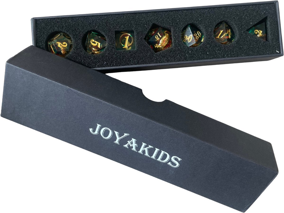 Dungeons and Dragons Dobbelsteen set Groen met Ring in de Stenen
