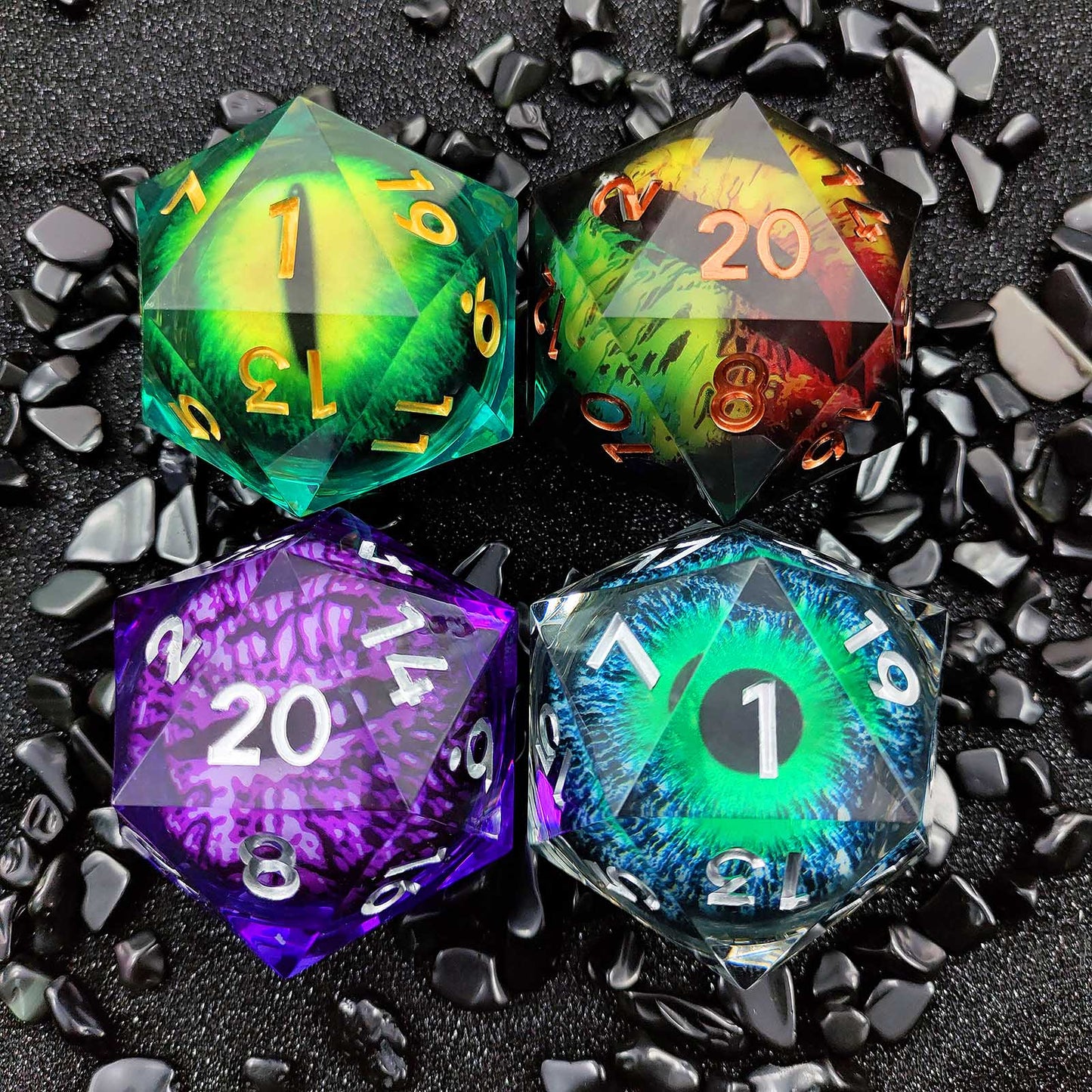 Chonk d20 – Liquid Core “Multicolor Gazer”