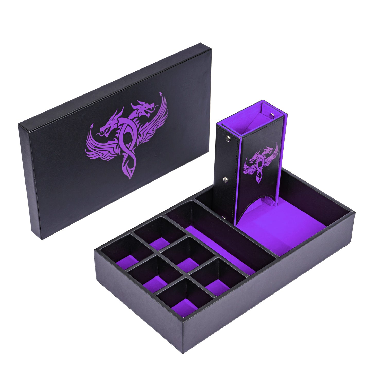 Dobbelaars Deluxe Dice Vault (Zwart & Paars)