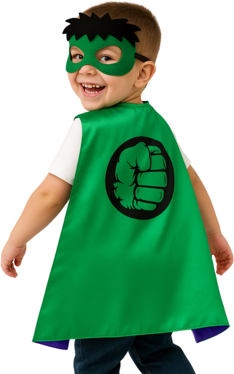 The Hulk Groene Superheld Cape en Masker Set
