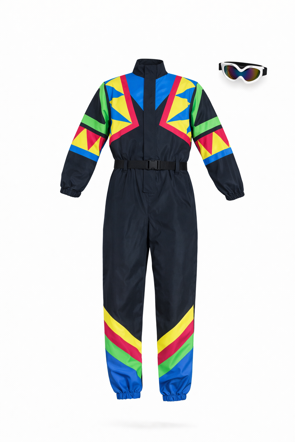 Retro Skipak Zwart Heren met Skibril