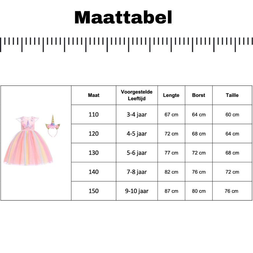 Roze Eenhoorn Verkleed Jurk