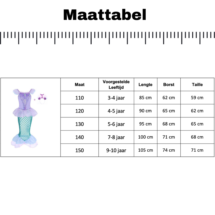 Zeemeermin Verkleedjurk