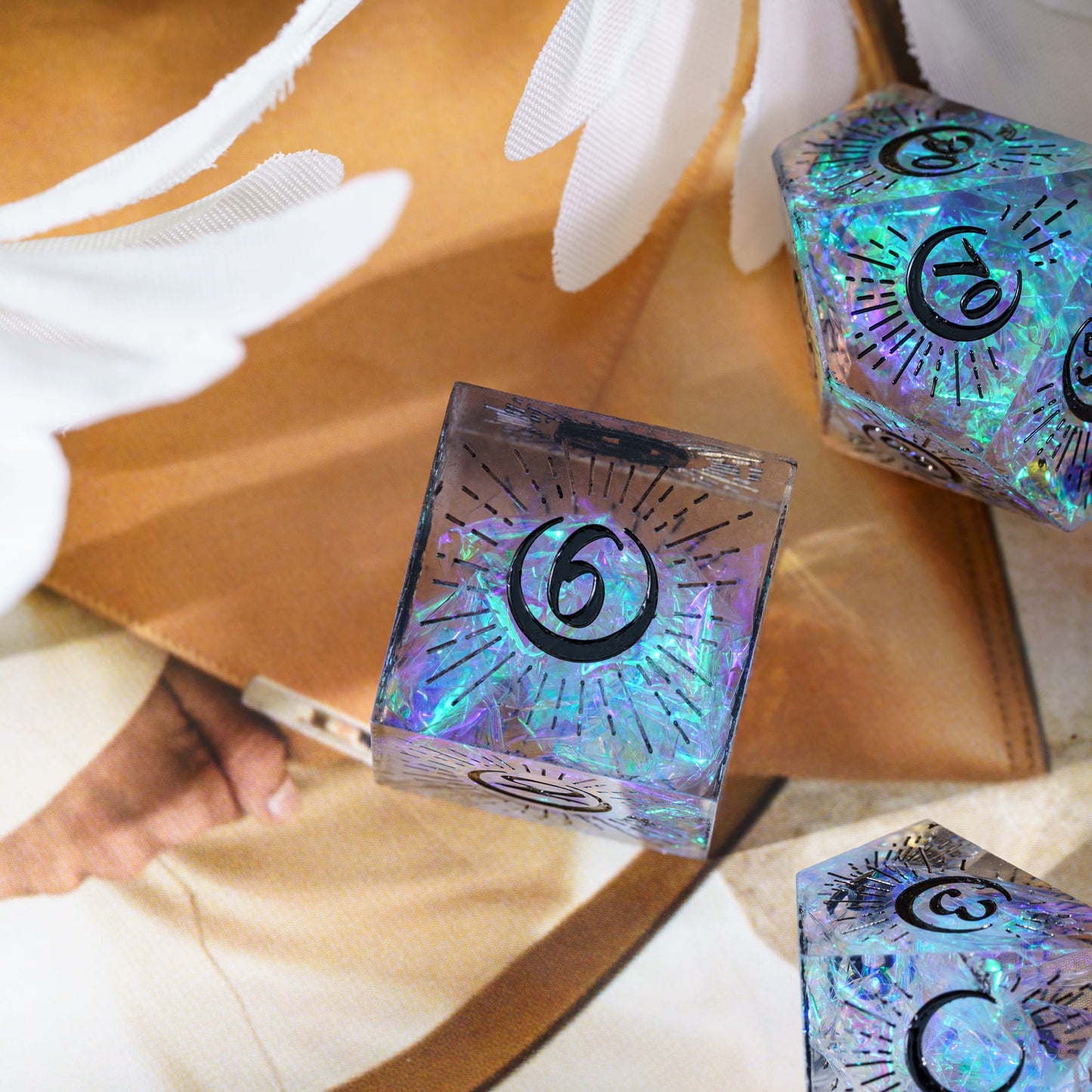 7 delige Resin Dice Set “Starlight Eclipse"