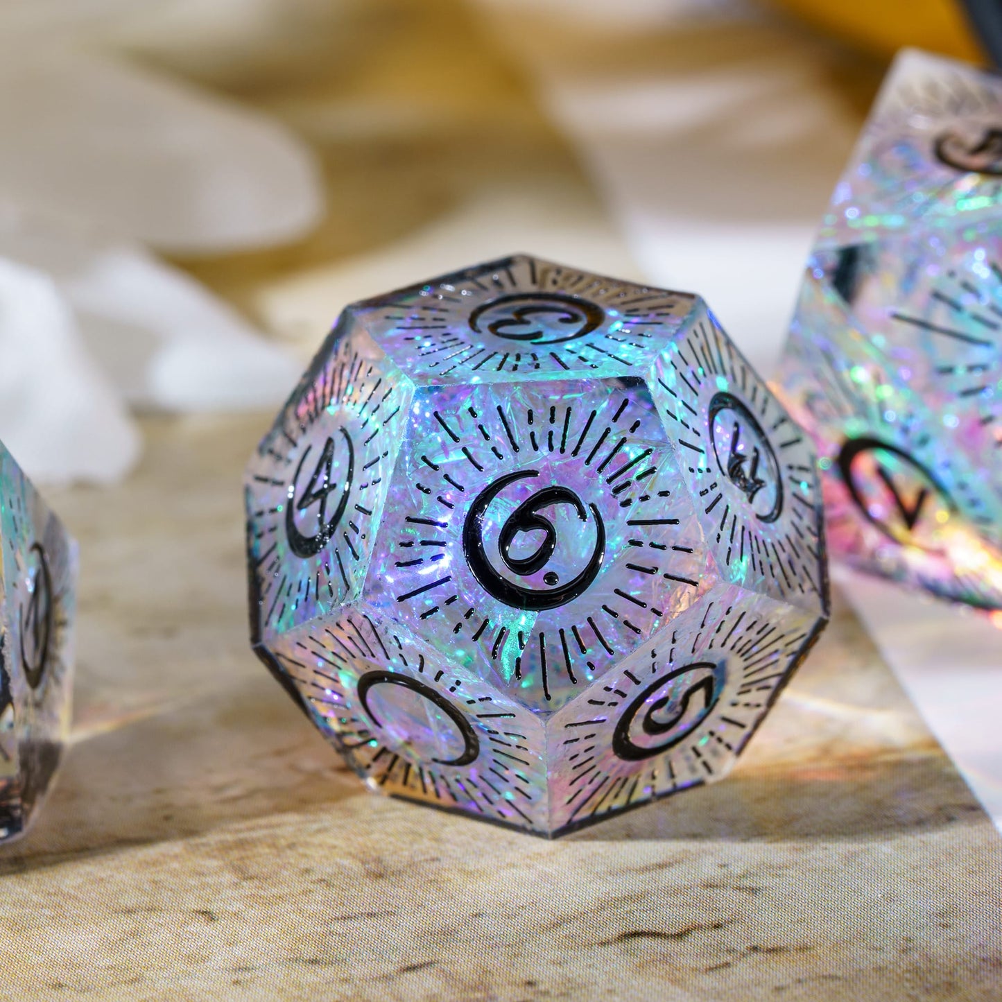 7 delige Resin Dice Set “Starlight Eclipse"