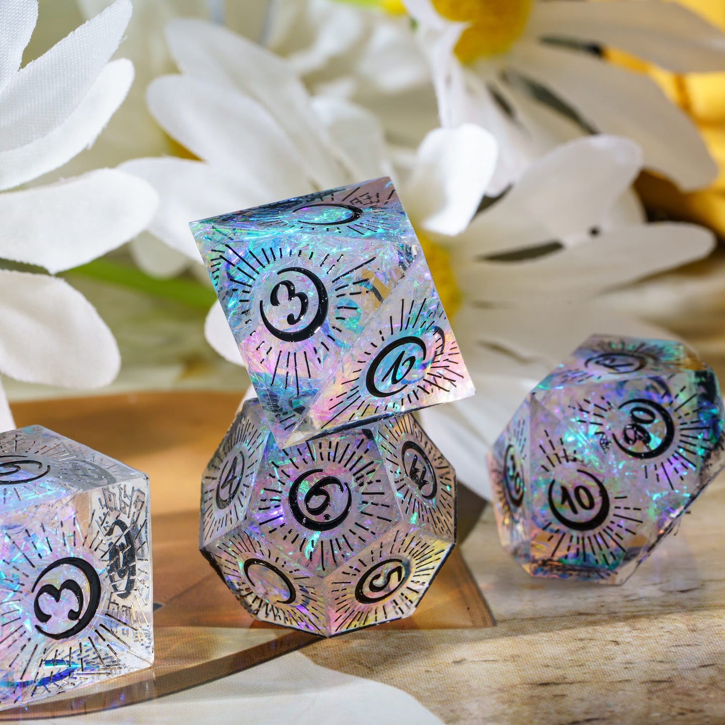 7 delige Resin Dice Set “Starlight Eclipse"