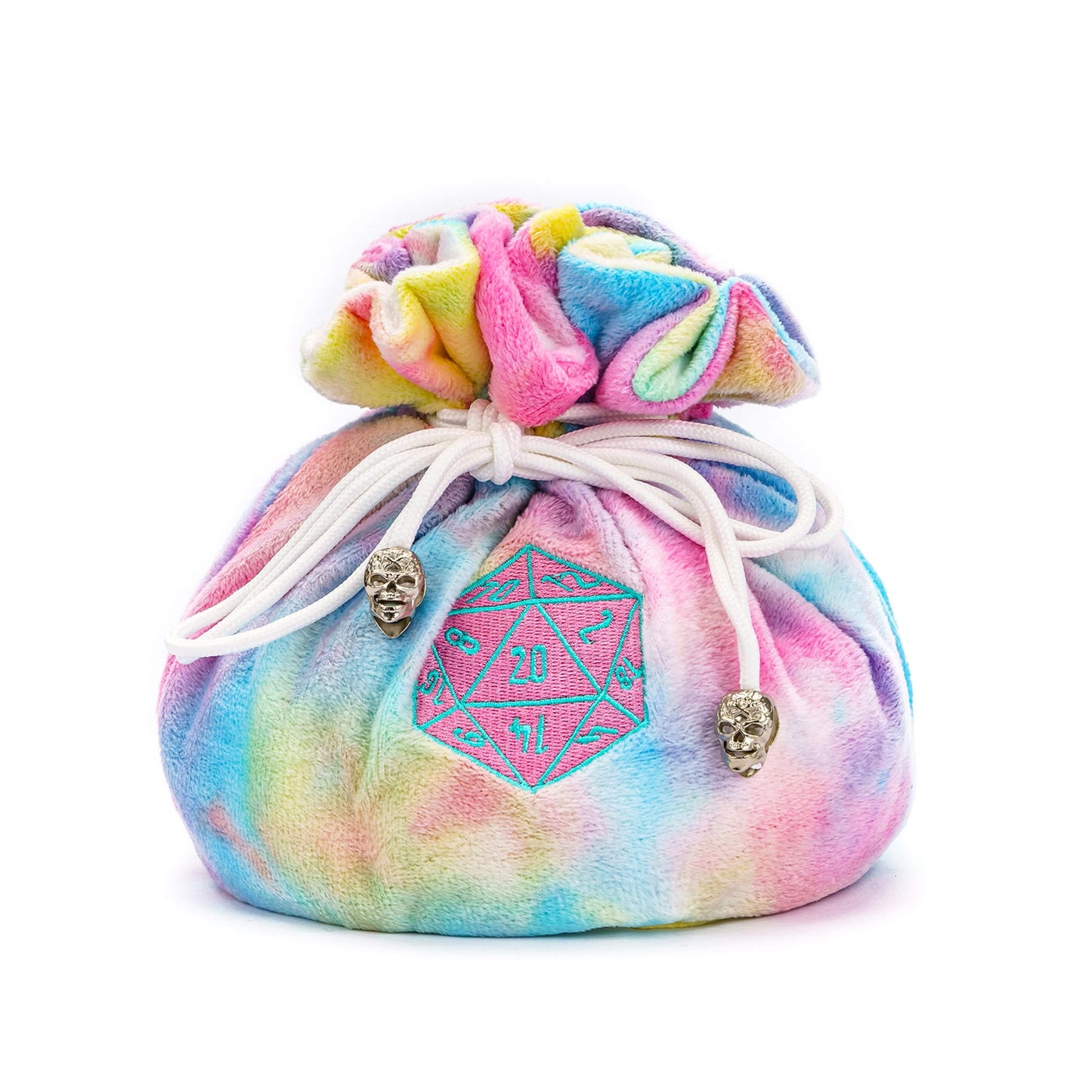 Dobbelstenen Zak met Dice Tray – Zachte Pluche Opbergzak | Voor Dungeons & Dragons & TTRPG Dobbelstenen Multicolor