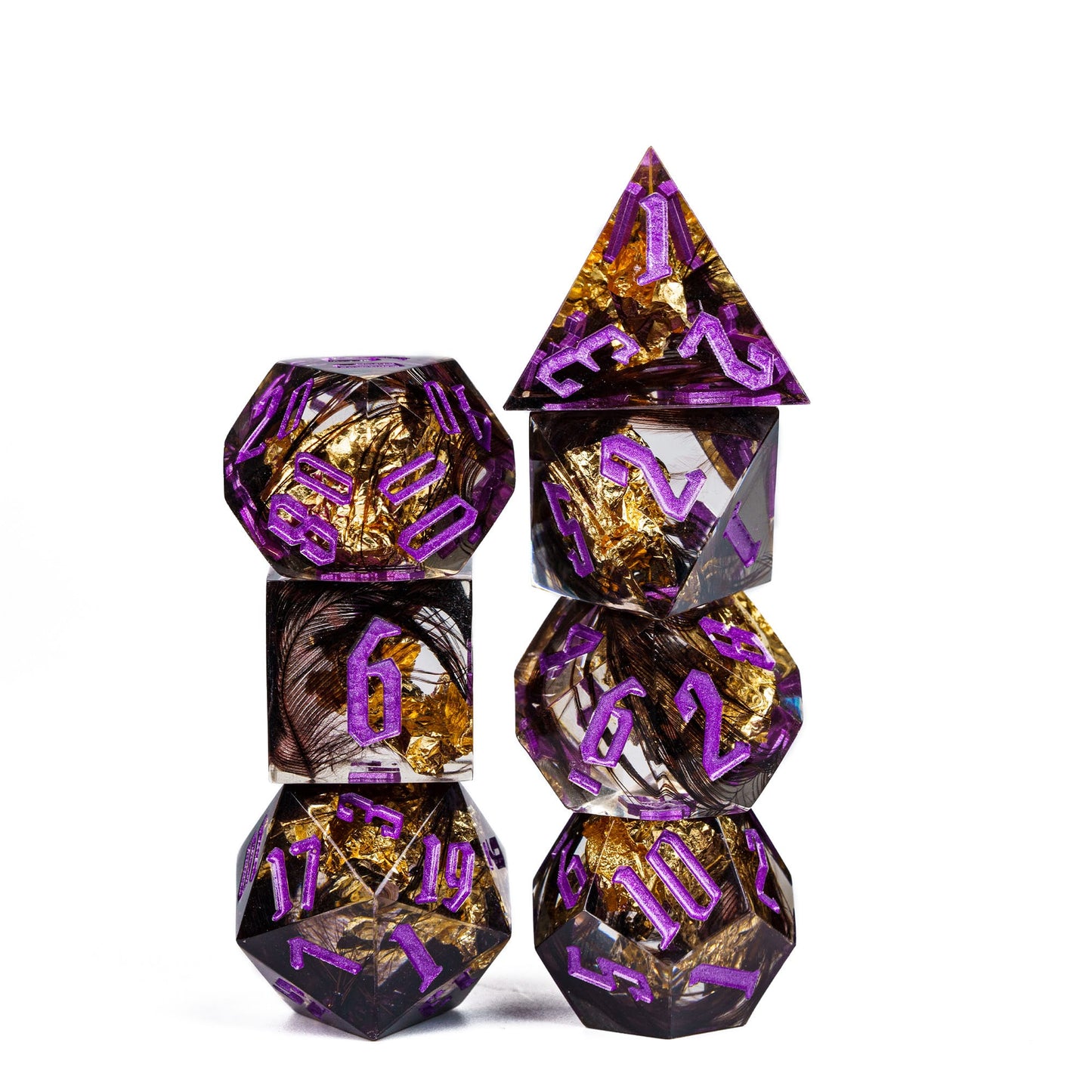 7 delige Resin Dice Set “Shadowflame Relic"
