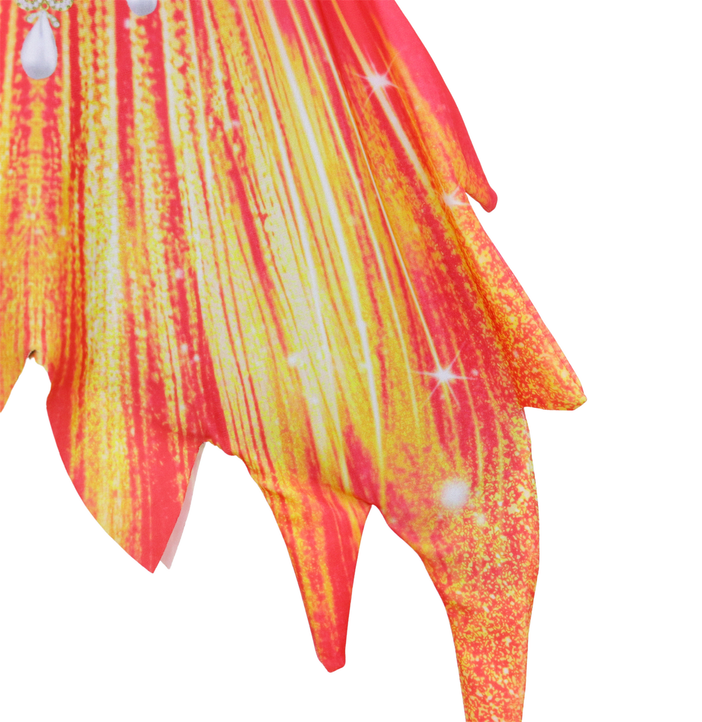 Zeemeerminstaart met bikini met MONOVIN verkleed set Oranje en Geel