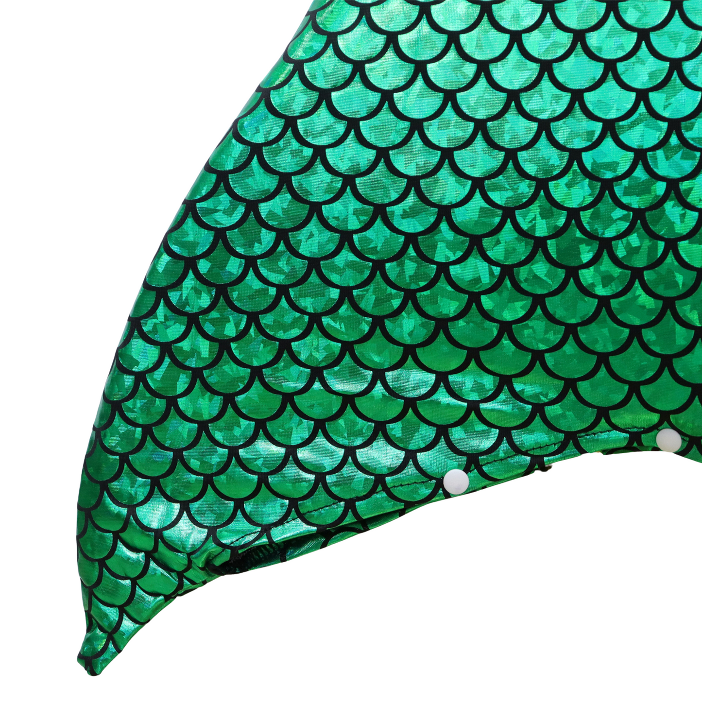 Zeemeerminstaart met bikini met MONOVIN verkleed set Schubben Groen Metallic