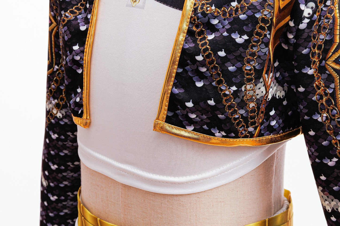 K-pop Stijl Meisjes Verkleedset Rumi Zwart/Wit Glitter