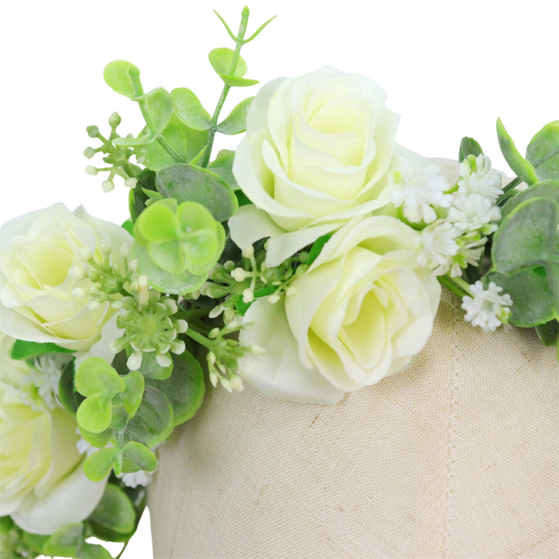 Bloemenkrans Haarband Witte Rozen