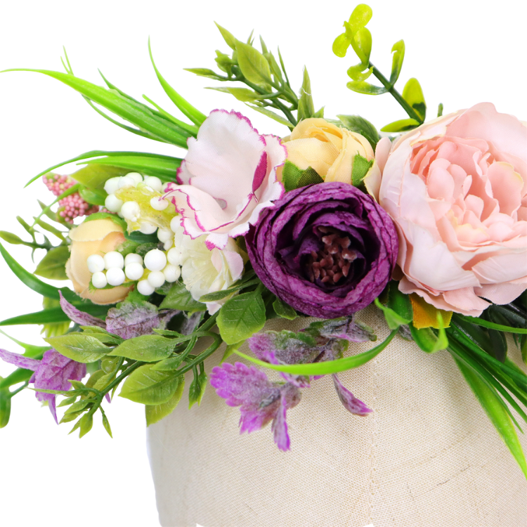 Bloemenkrans Haarband Paars & Roze