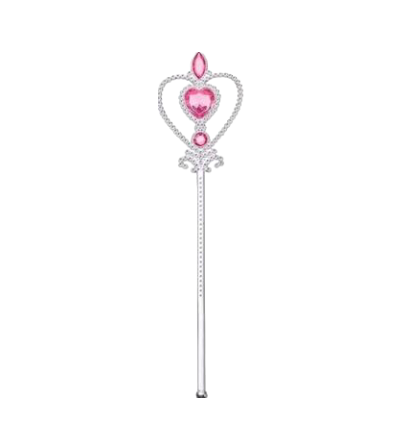 Prinsessen Accessoireset: Kroon met Toverstaf - Roze
