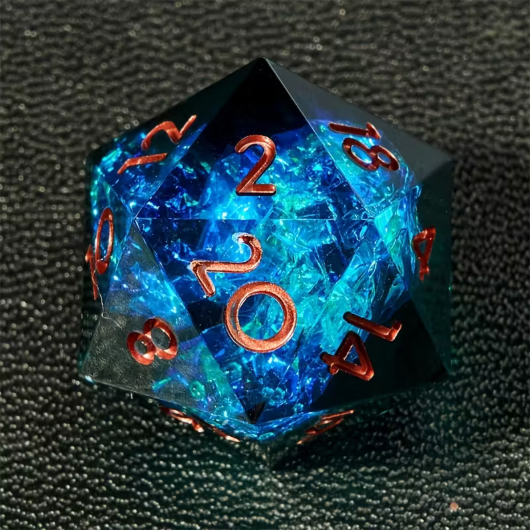 7 delige Resin Dice Set “Arcane Frost"