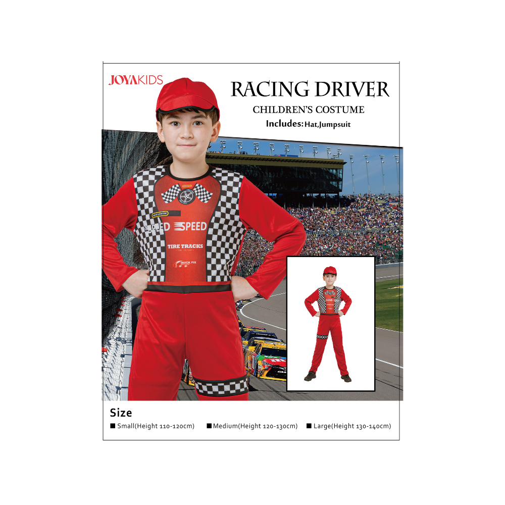 Formule 1 Coureur Verkleedpak Kind Rood