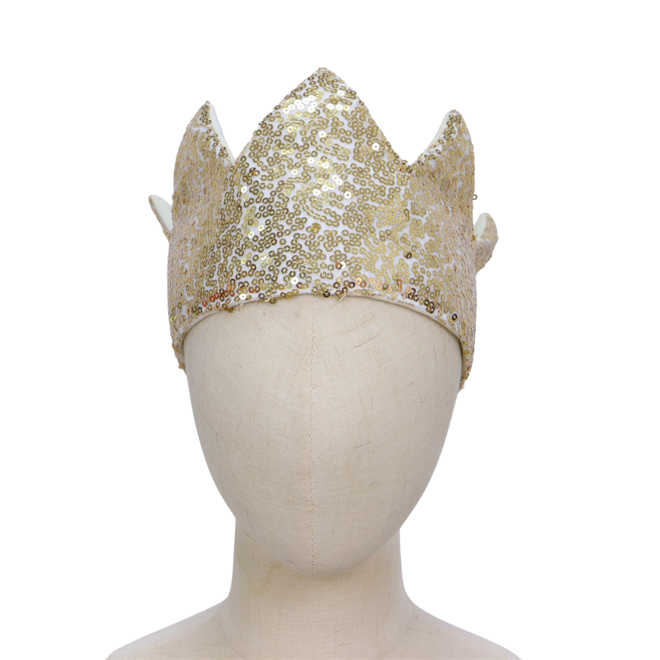 Luxe Verkleed Glitter Kroon en Staf Accessoires Goud