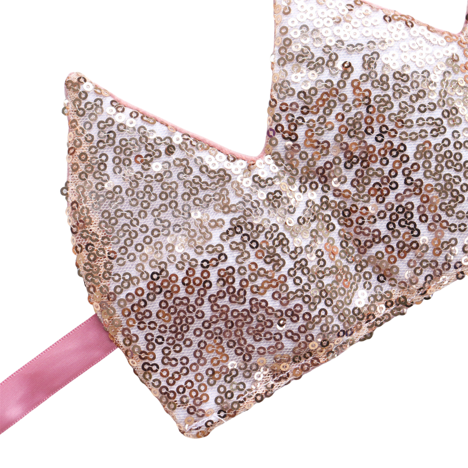 Luxe Verkleed Glitter Kroon en Staf Accessoires Rose Goud