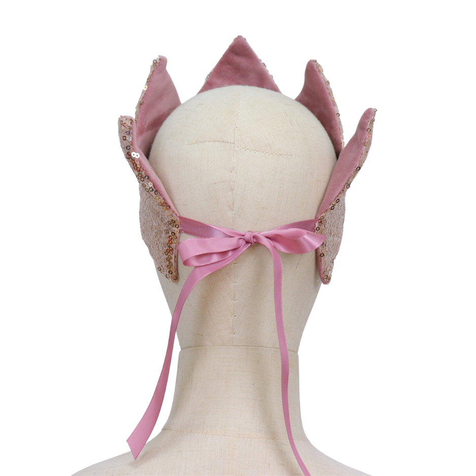 Luxe Verkleed Glitter Kroon en Staf Accessoires Rose Goud