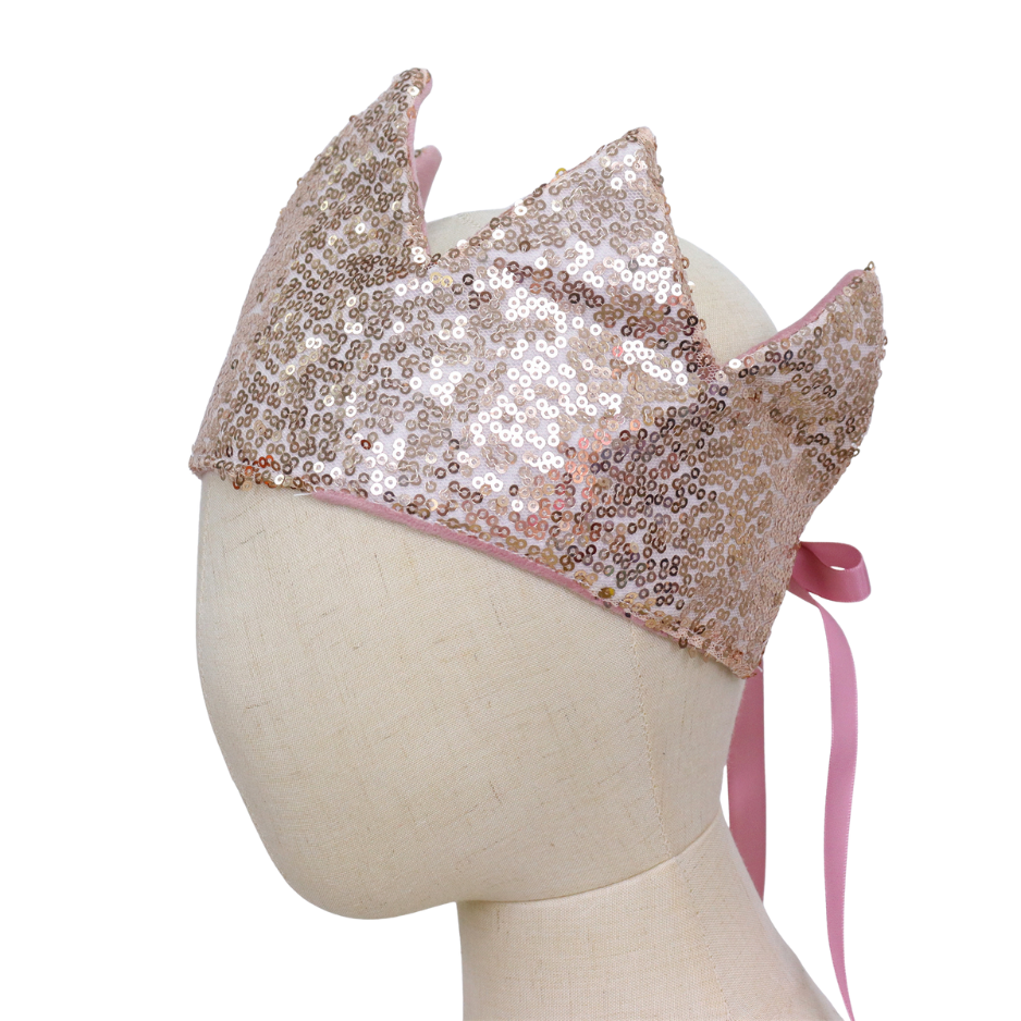 Luxe Verkleed Glitter Kroon en Staf Accessoires Rose Goud