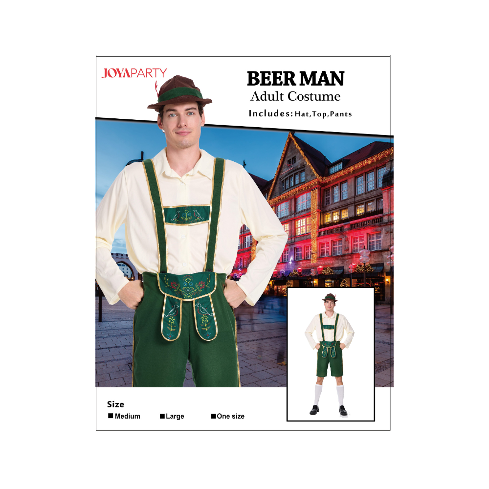 Oktoberfest Lederhosen Kostuum Heren Groen