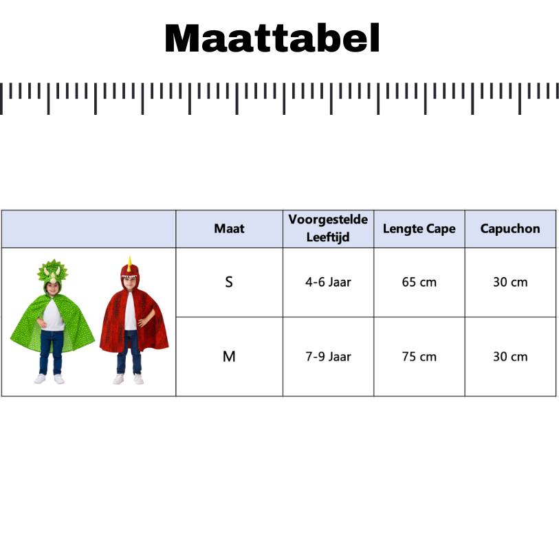 Verkleedcape T-Rex Jongens