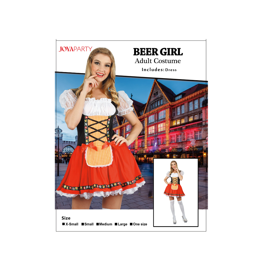 Oktoberfest Dirndl Jurk Dames Rood Kort