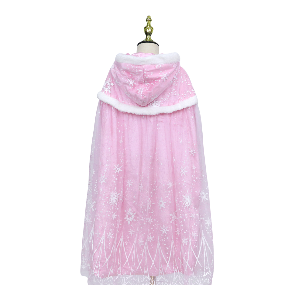 Luxe Winter Prinsessen Cape Roze