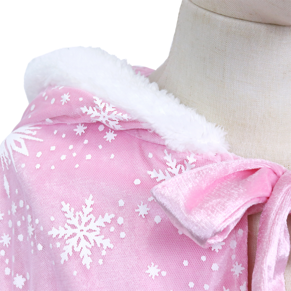Luxe Winter Prinsessen Cape Roze
