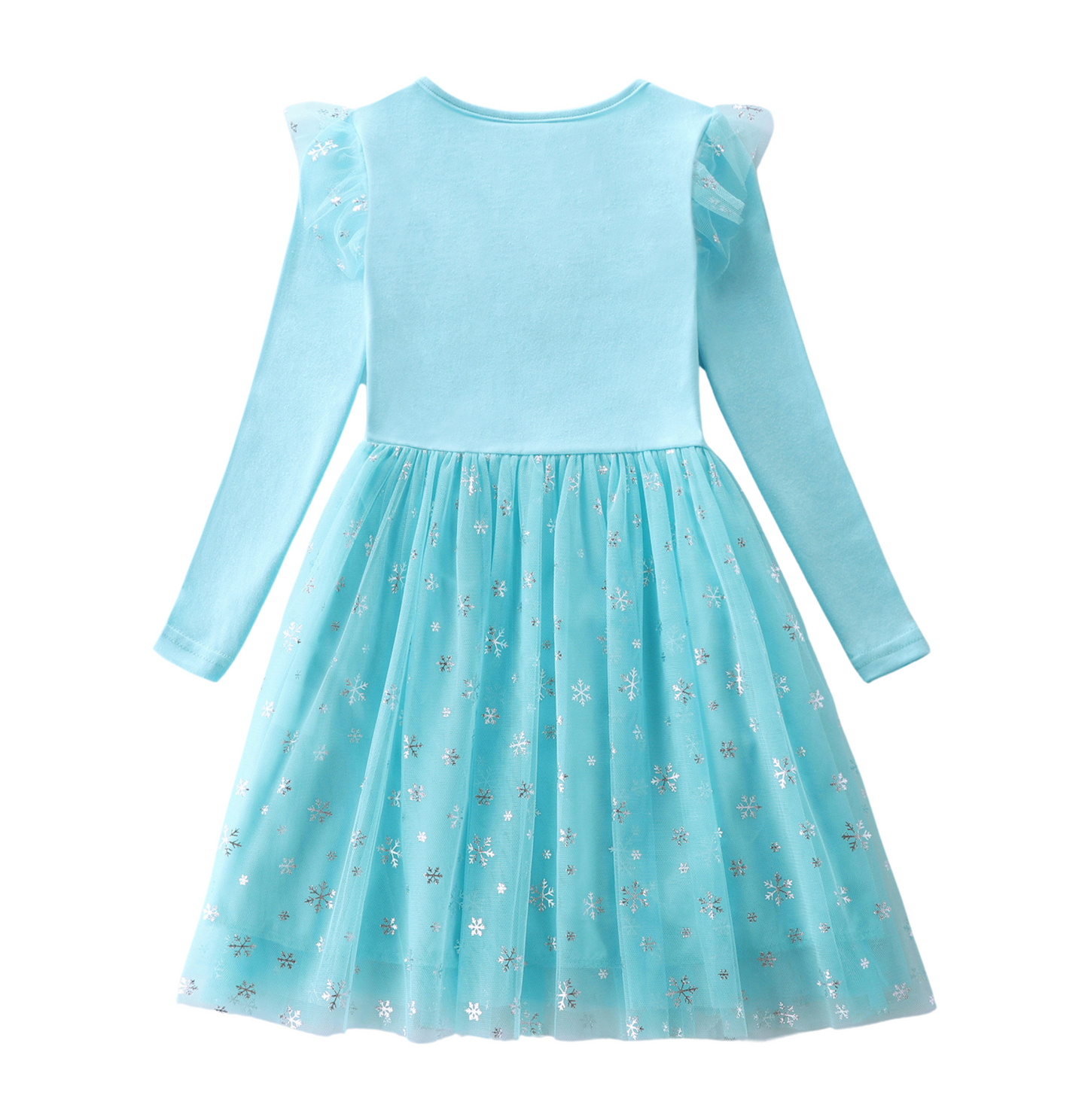 Comfortabele Prinsessenjurk voor Kinderen T-shirt Stof Licht Blauw