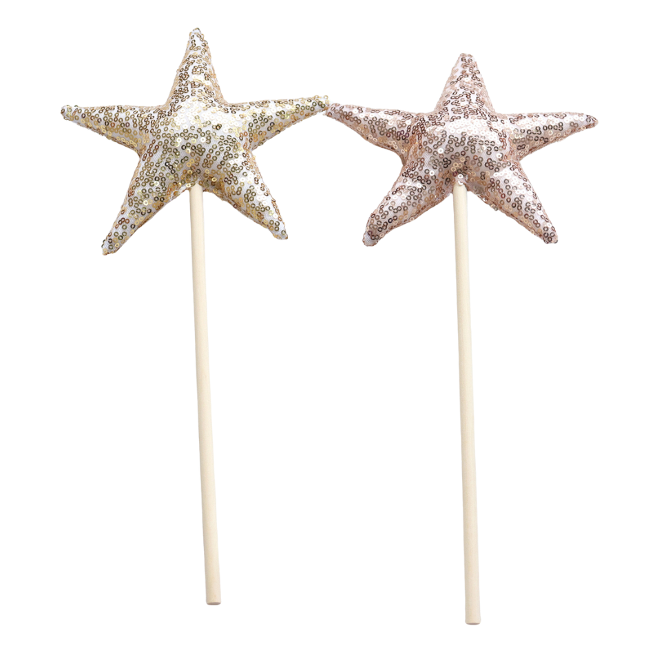Luxe Verkleed Glitter Kroon en Staf Accessoires Goud