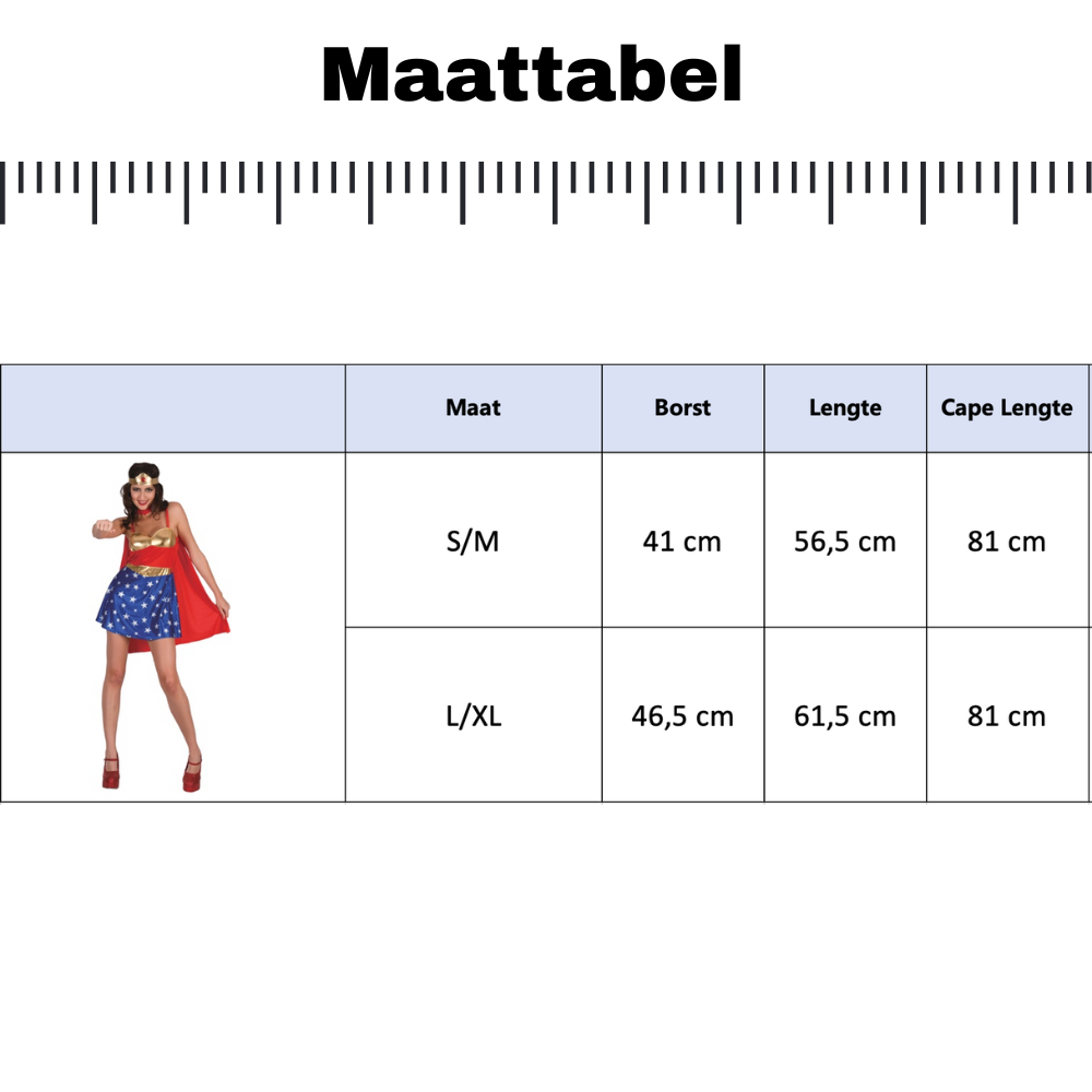 Wonder Woman Superheldin Verkleed Kostuum Dames