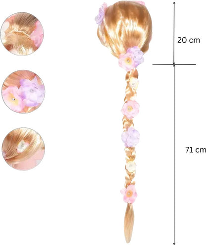 Rapunzel Prinsessen Pruik Blond met lange Vlecht