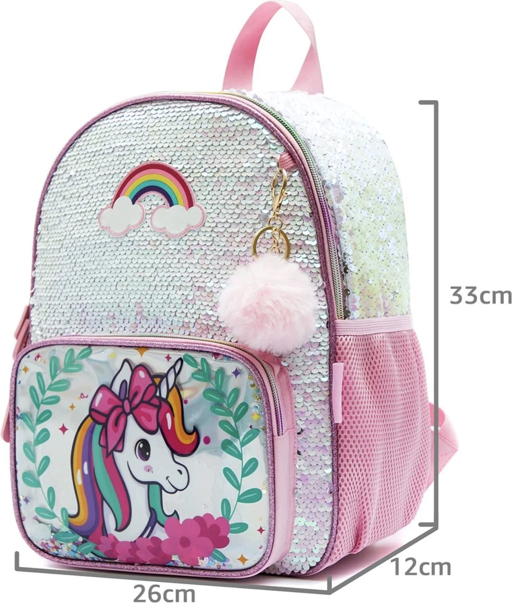 Unicorn Schooltas Pailletten