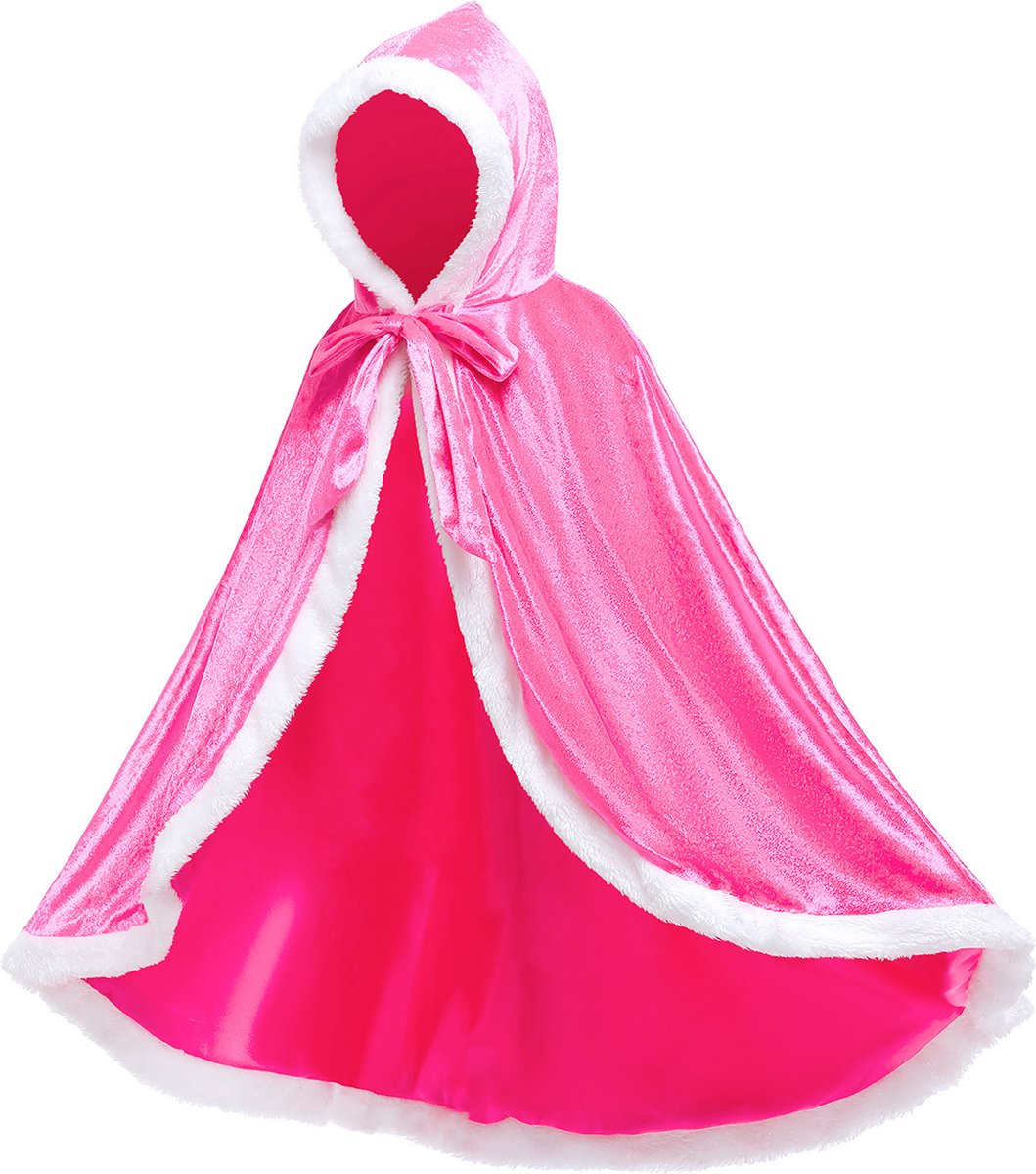 Luxe Verkleed Cape Winter Roze